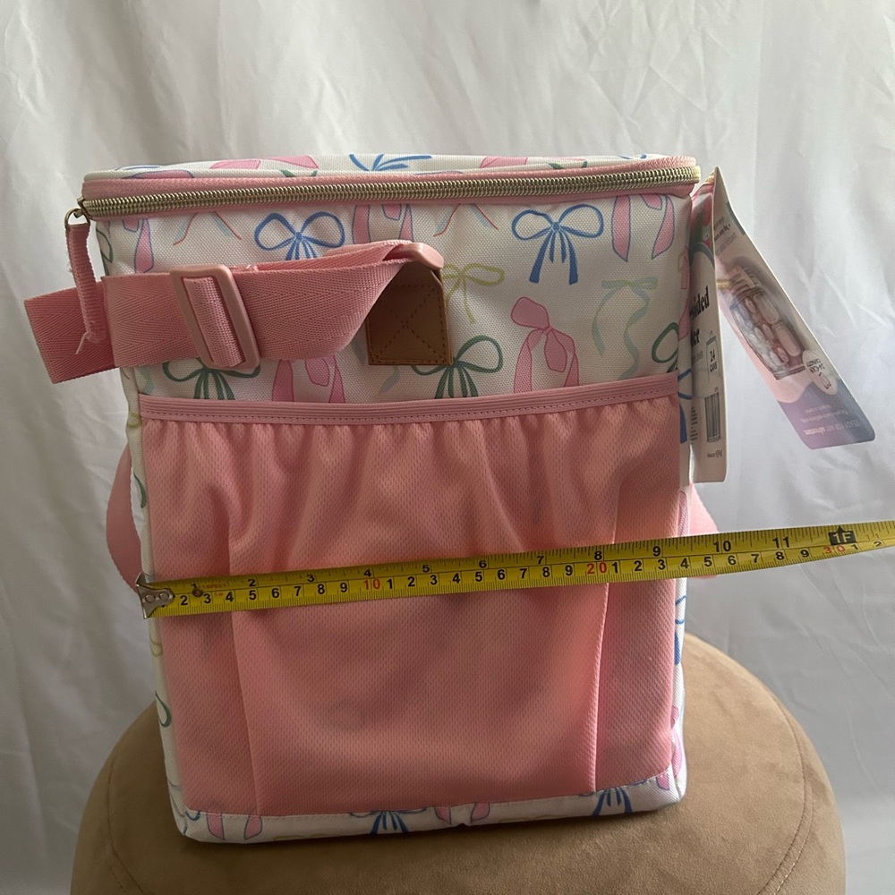 *New* Fit + Fresh Pink and Colorful Bow Design Soft-Sided Cooler - Picture 16 of 16